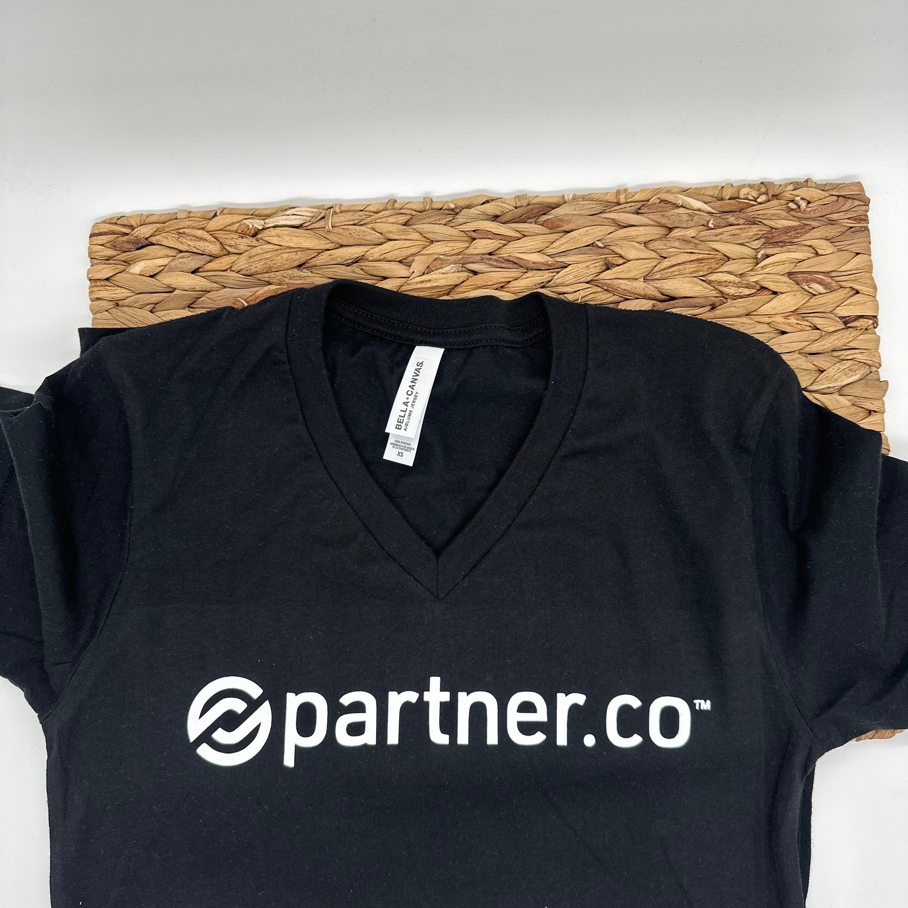 ella+Canvas unisex V-neck short sleeve Partner.Co swag t-shirt in soft premium fabric