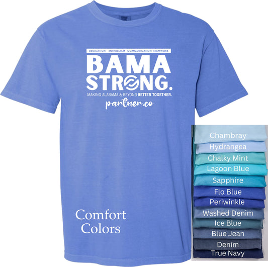 BAMA STRONG Team T-Shirt Comfort Colors in Blues | Partnerco Swag
