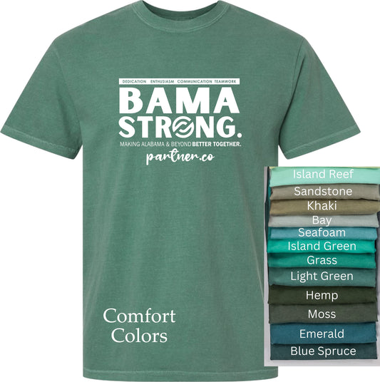 BAMA STRONG Team T-Shirt COMFORT COLORS in GREENS | Partnerco Swag