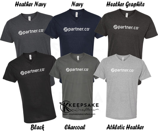 V-Neck Partner Co Swag T-Shirt in Dark Colors