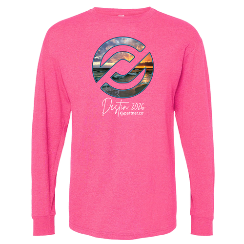 Destin T-Shirt Long Sleeve White or Pink| Partnerco Swag