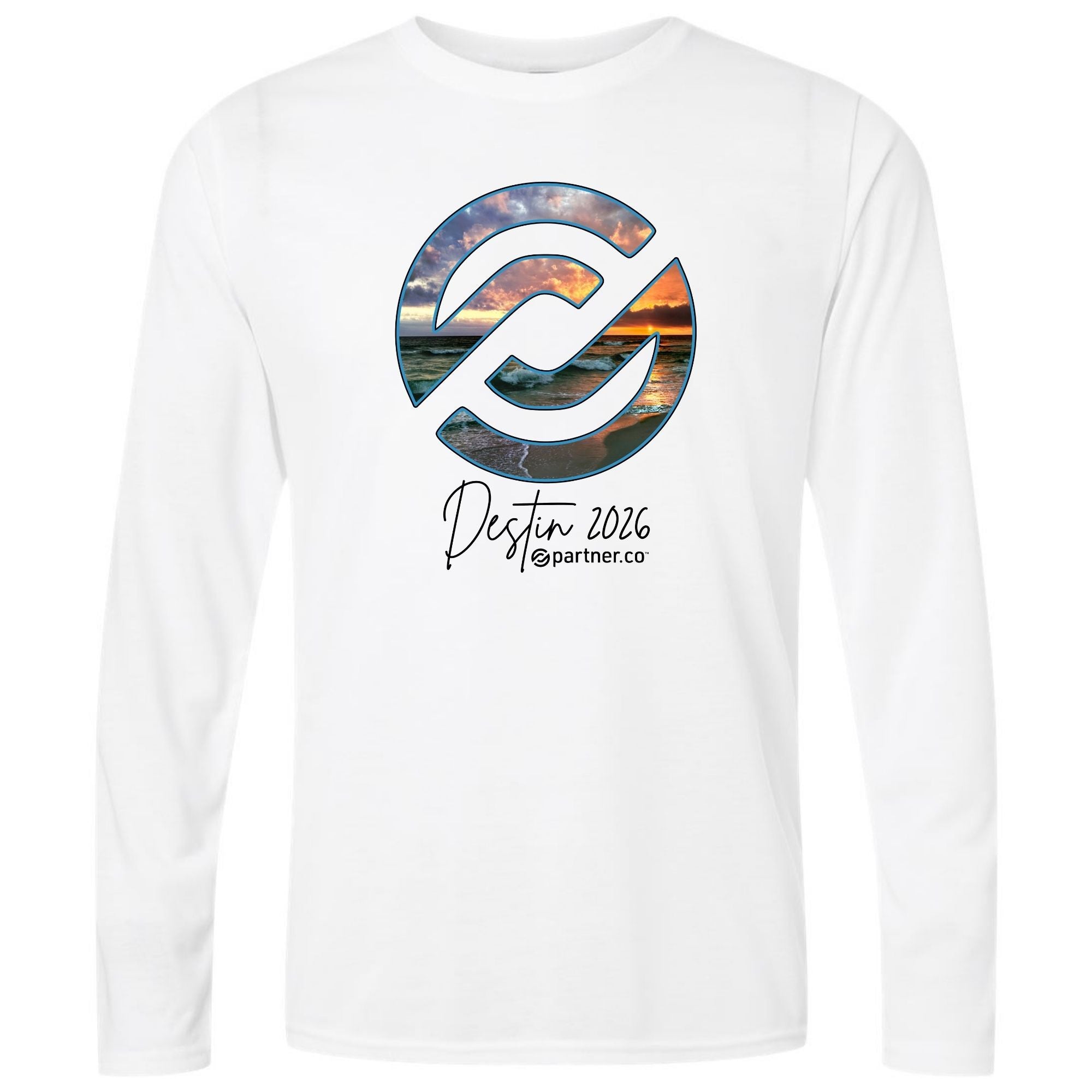 Destin T-Shirt Long Sleeve White or Pink| Partnerco Swag